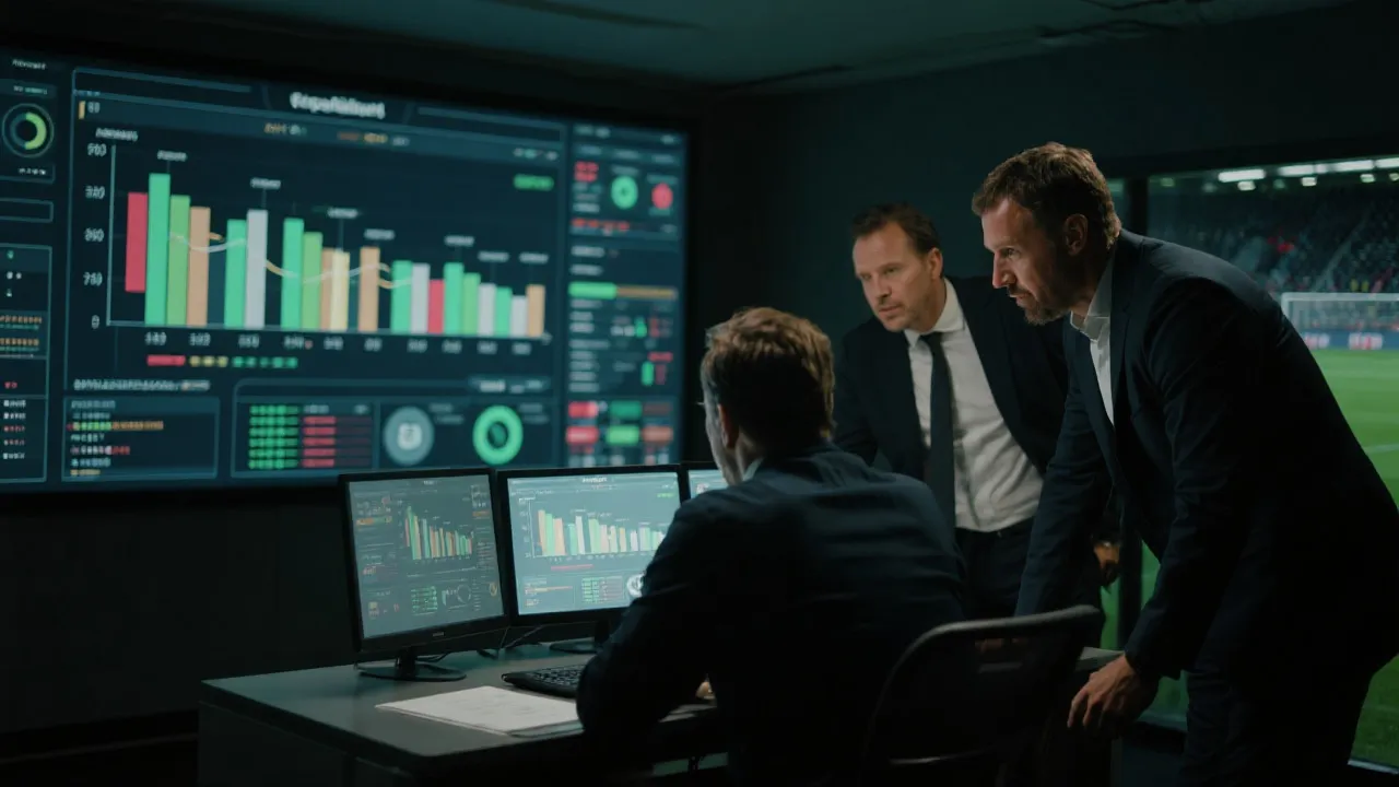 点球与加时情境下的换人决策与数据分析可视化风格插画